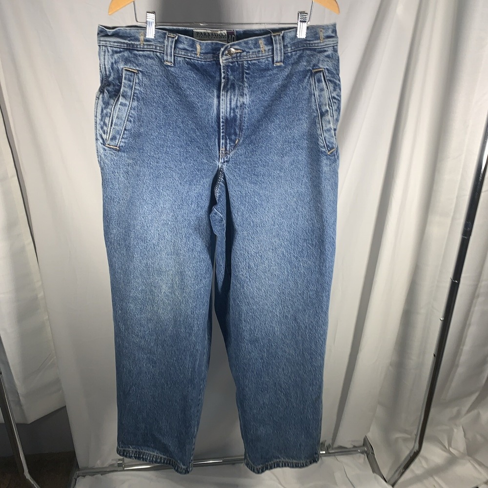 Vintage Parasuco Jeans Mens Size 38x33 Baggy Denim Wide Leg‎ 90's Y2k Jnco Style